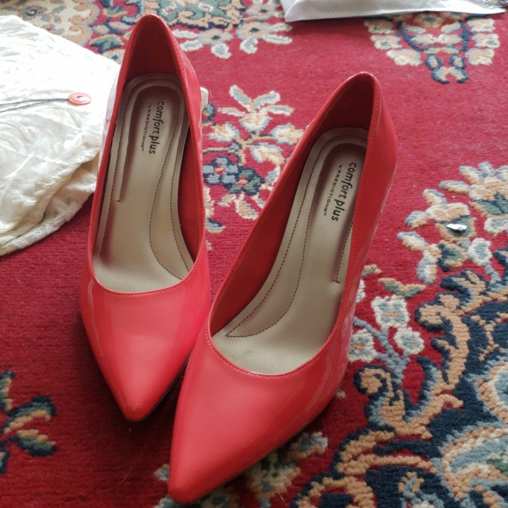 Patent leather pumps